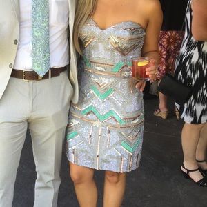 Scala formal beaded cocktail dress, Size 4